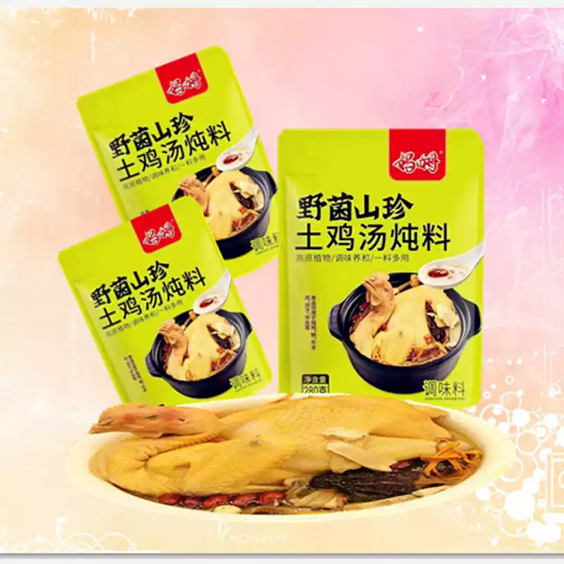 妈姆野菌山珍土鸡汤炖料