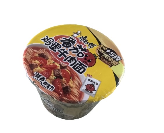 康师傅开心桶番茄鸡蛋牛肉面85克*1桶