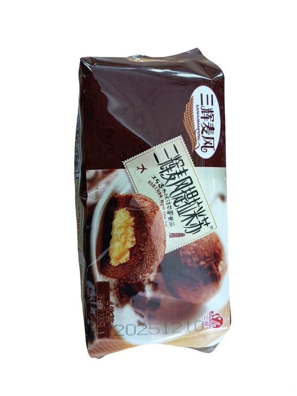 三辉麦风提拉米苏巧克力味注芯蛋糕100g*1/袋