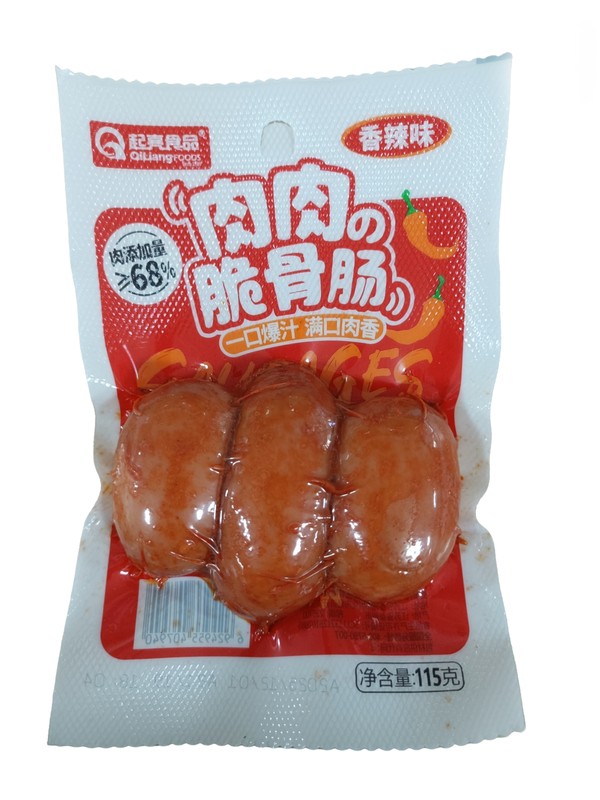 起亮食品肉肉脆骨肠115g（香辣味）*1/袋