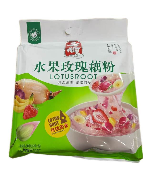 云腾无加蔗水果玫瑰藕粉800g*1/袋