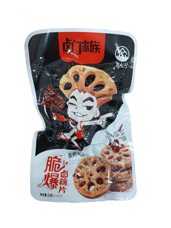 卤门家族脆藕片26g（黑鸭味）*1/袋