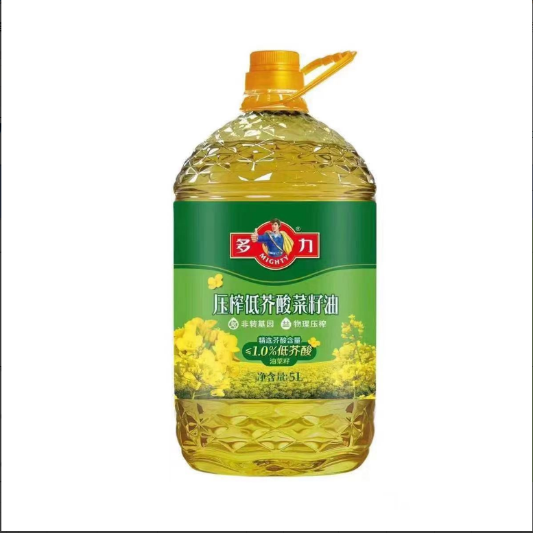 多力压榨低芥酸菜籽油5L*1/桶