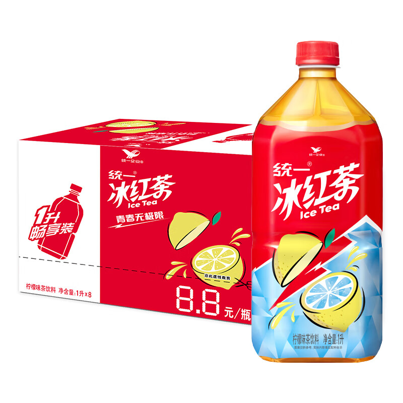 统一冰红茶柠檬味饮料1L
