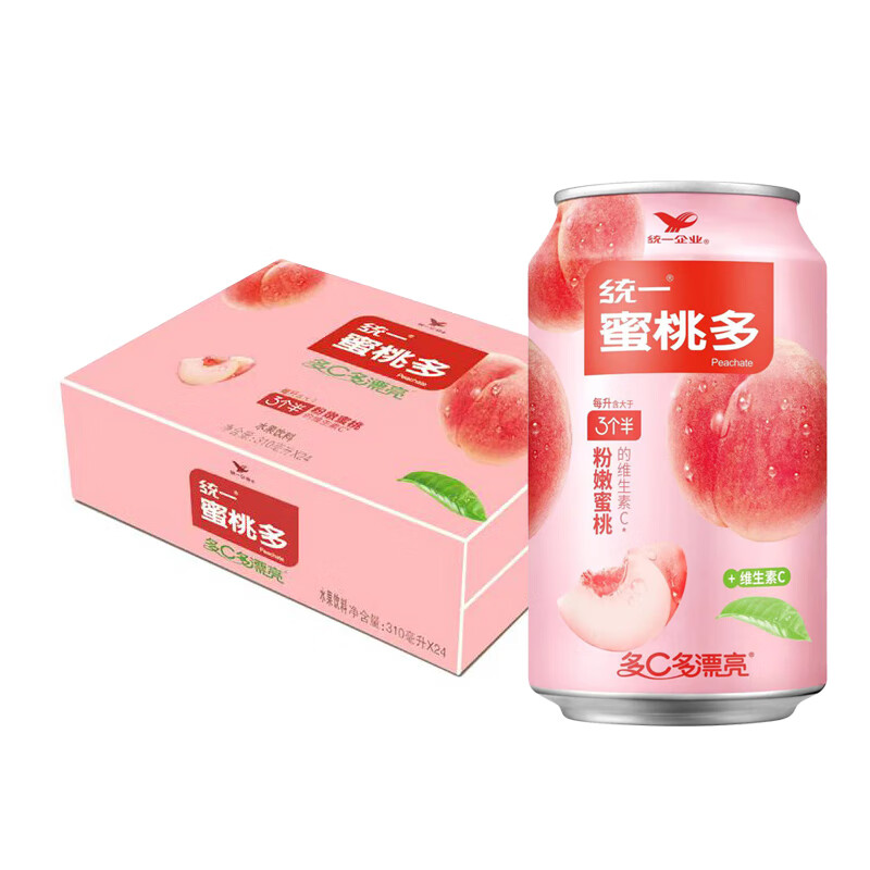 统一蜜桃310ml*24罐