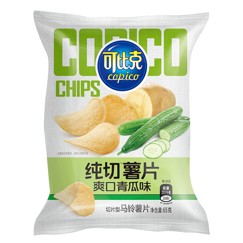 达利可比克纯切薯片爽口青瓜味65g