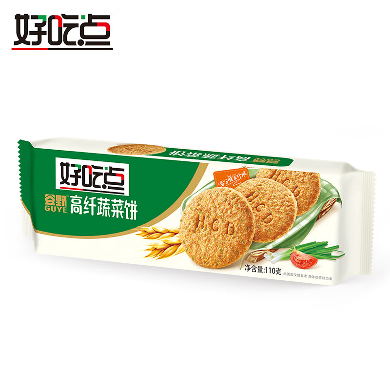 达利园好吃点(高纤蔬菜)饼干110g