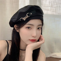 春秋季新款帽子女韩版薄款贝雷帽优雅百搭画家帽子