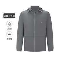 卡尔丹顿Life[0闷感]云感廓形立裁连帽夹克空调衫男