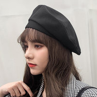 帽子女八角贝雷帽早秋英伦风画家帽子女