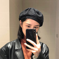 日系复古帽子女春时尚百搭贝雷帽气质帽子