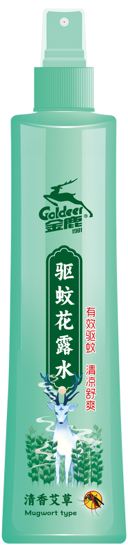 C323金鹿驱蚊花露水195ml清香艾草