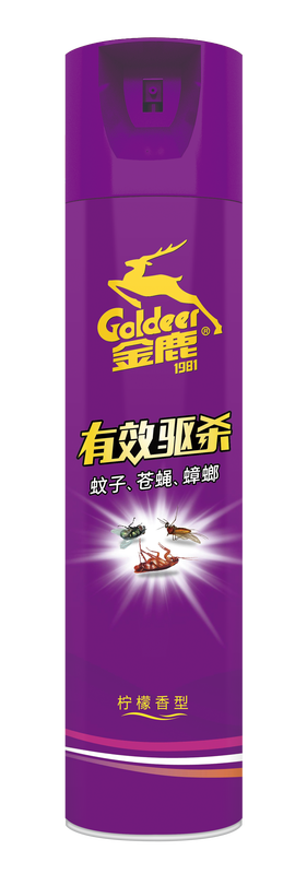 B007金鹿杀虫气雾剂600ml紫罐柠檬香