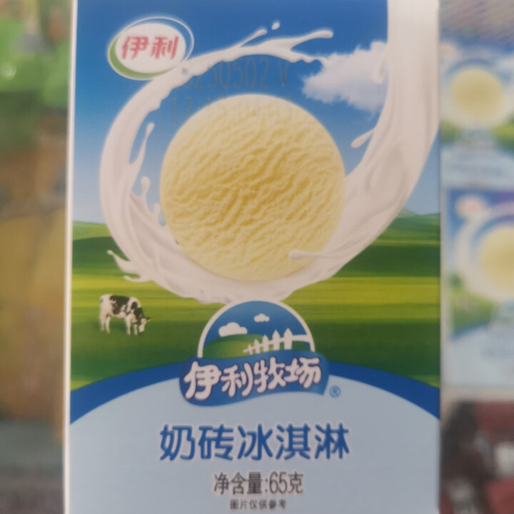 伊利牧场奶砖冰淇淋