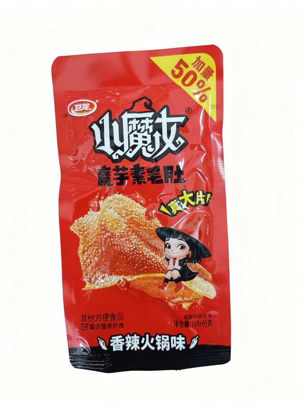 18g卫龙小魔女魔芋毛肚香辣火锅味