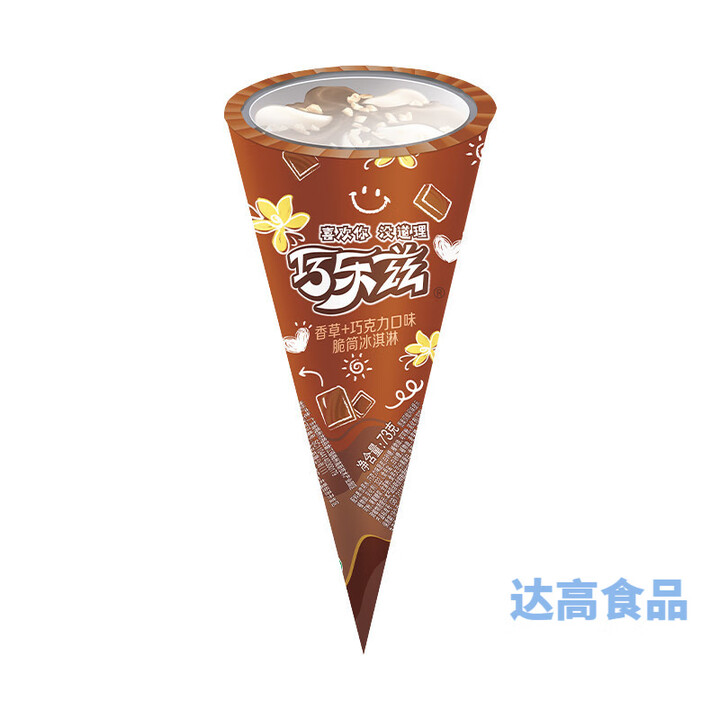巧乐兹香草巧克力口味脆筒冰淇淋
