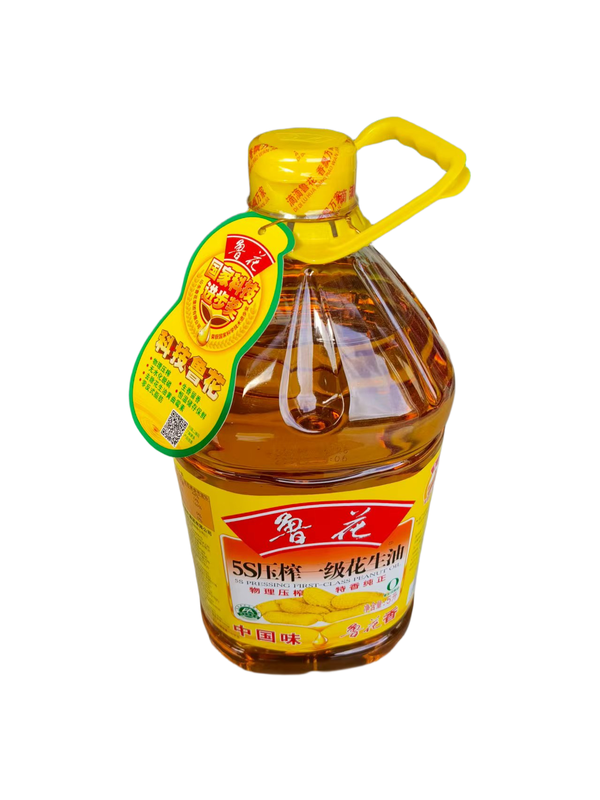 鲁花压榨一级花生油5L