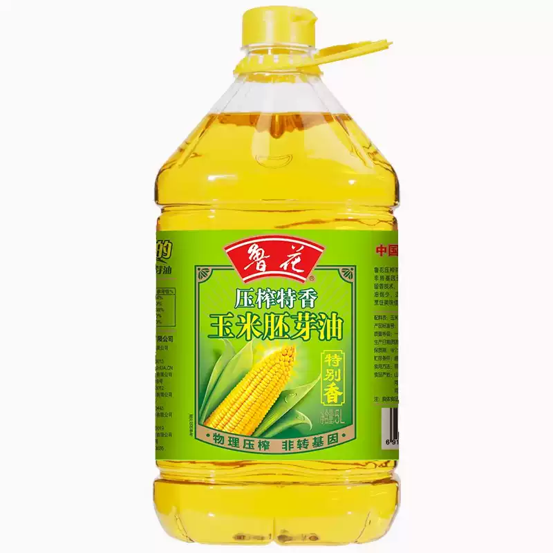鲁花压榨玉米胚芽油5L
